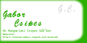 gabor csipes business card